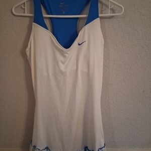 Nike White and Blue Athletic Dress